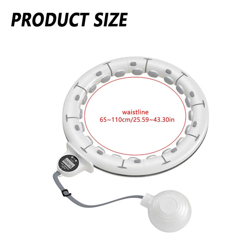 Smart Weighted Fitness Hu La Hoop Fitness Massage Exercise Circle with Ball and Counter for Adults Weight Loss