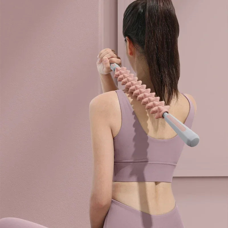 Yoga Massage Stick Yoga Fitness Wolf Teeth Muscles Massage Stick Calves Thighs Quadriceps Arm Forearm Relaxation Artifact Roller
